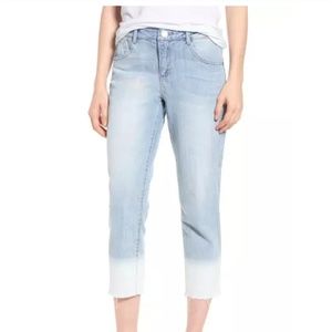 Wit & Wisdom flex-Excellent acid wash crop jeans